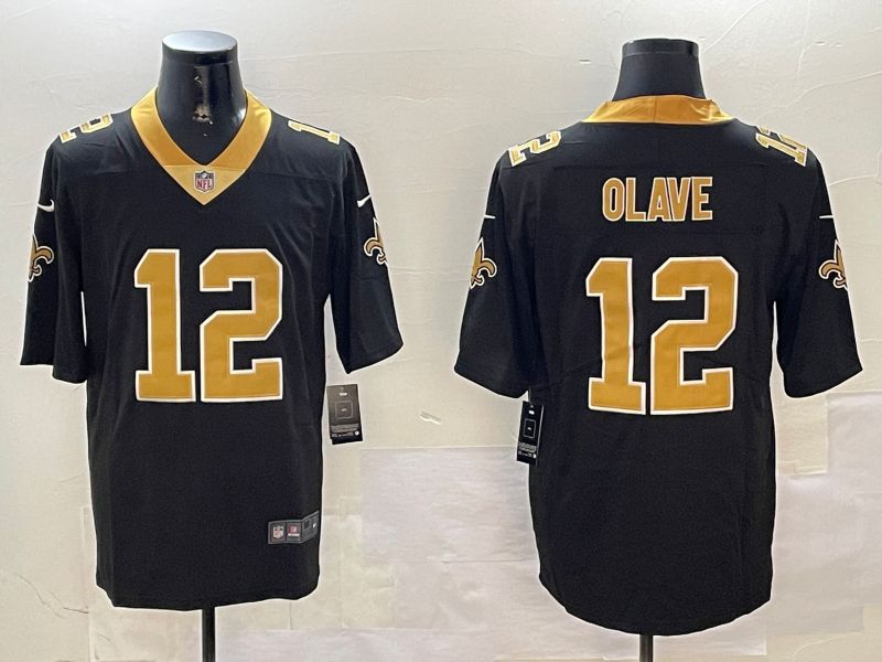 Men New Orleans Saints #12 Olave Black Second generation 2024 Nike Limited NFL Jersey style 1->new orleans saints->NFL Jersey